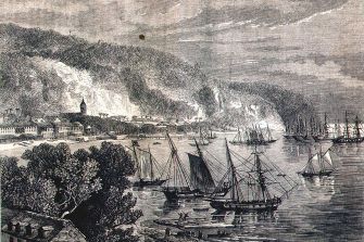 La rade de Saint-Pierre en 1874